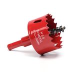 50mm Hole Saw for Wood, HSS Bi-Metal Hole Cutter for Pipe Vent, Separate Drill Bit with Hex Shank, ideal for Cutting Plasterboard, Timber, Perspex and Plastic