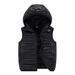 Unisex Toddler Baby Cotton Vest Coat Boys Girls Jacket Tops Sleeveless Soft Warm Thick Autumn Spring Gilet Outerwear Black