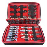 Pocket Knife Display Case, 62 Slots Folding Knife Display Case, Small Knife Cases, Mini Knives Holders Protectors, Knife Roll Pouch for Hiking, Hunting and Camping Outdoor Activities, black &red,