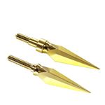 Traditional Bow Hunting Broadheads 150 Grains 100 Grains 12Pk One-Piece Broad Head,Archery Target Tip, Arrow Heads,Archery Field Points (100/125 Grains-Gold 12 pk)