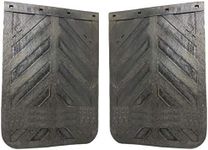 Black Semi Truck and Trailer Mud Flaps - Chevron 24" x 36" Heavy Duty Rubber Pair