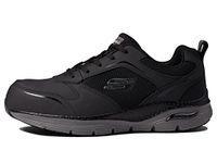 Skechers Men's Lace Up Safety Arch Fit Sr Comp Toe Construction Shoe, Black/Charcoal, 10