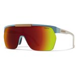 Smith XC Sunglasses – Flip-Up Shield Lens Performance Sports Sunglasses for Snow Sports, Biking, Running & More – for Men & Women – Storm Birch + Red ChromaPop Mirror Lens