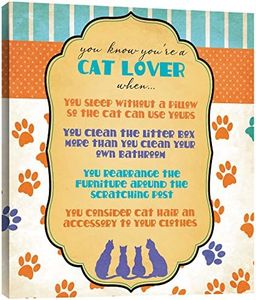 Tree-Free Greetings EcoArt Home Decor Wall Plaque, 11.25 x 11.25 Inches, Cat Lover Themed Pet Art (81175)