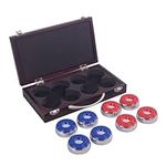 Hathaway Shuffleboard Pucks with Case, Set of 8