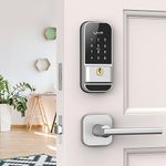 Keyless Entry Door Lock with Lever - UYF Electronic Keypad Deadbolt Lock with Handles, Front Door Lock Set, Smart Digital Door Locks for Front Door, Auto Lock, Anti-Peeping Password, Easy Installation