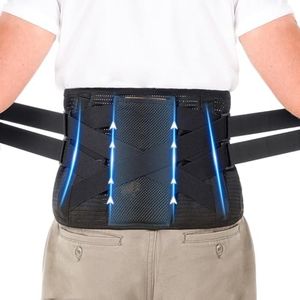 Back Brace for Men and Women, Back Support Belt for Lower Back Pain Relief, Scoliosis, Sciatica, Herniated Disc, Heavy lifting, Lightweight Breathable Lumbar Support with Dual Adjustable Straps (Medium)