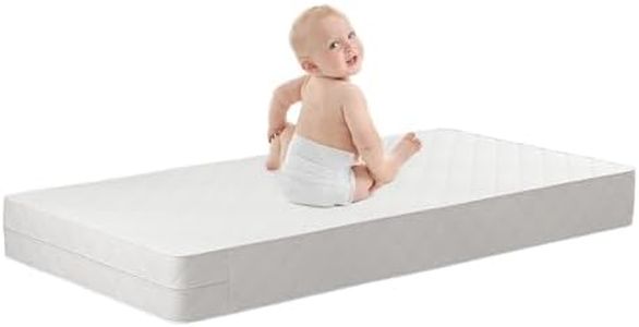 Safety 1st Transitions Crib and Toddler Bed Mattress, Waterproof and Stain Resistant Cover, White