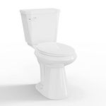 17” Tall Toilet Elongated High Toilets Extra Tall Toilet with 1.28 GPF Front Flush,S-Trap Bathroom Toilets For Seniors, Disabled & Tall Person, White Two-Piece Toilet