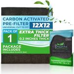 Breathe Naturally Universal Cut To Fit Carbon Activated Air Filter - Replacement Charcoal Filters - Pre Filter Carbon Sheet for Air Purifier, Vent Filters & More - Made in USA (Pack of 1, 12x12)