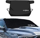 Frostguard Glove | Car Windshield Cover for Ice and Snow - XL Size, Fits SUVs and Trucks - Features Elastic Loops, Security Panels + Storage Pouch - Black, Measures 68 x 41 Inches