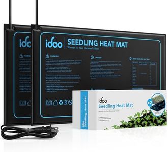 iDOO ETL Certified Seedling Heat Mat, 2 Pack Durable Warm Hydroponics Heating Pad for Indoor Gardening Greenhouse Germination, Waterproof Seed Starter(10" x 20.75")