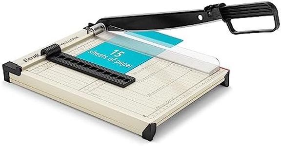 Ecraft 12" Guillotine Paper Cutter：Paper Trimmer Accurate Cutting with Safety Guard,15 Sheets Capacity,Magnetic Guide,Heavy Duty Metal Base, Perfect for Cardstock,Cardboard,Vinyl,Crafts & Photos