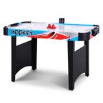 RayChee 48in Air Hockey Table for Kids and Adults, Portable Air Hockey Game Table w/LED Scoreboard, 2 Pucks, 2 Pushers, Powerful 12V Motor for Home, Game Room, Bar