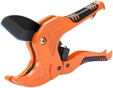 AIRAJ- PVC Pipe Cutter | Cuts up to 1-5/8" (1.6'') | Ratcheting PVC Cutter Tool | PEX Pipe Cutter | V Shaped SK5 Steel Blade | For cutting PVCCPVCPPPEXPE Plastic Pipes