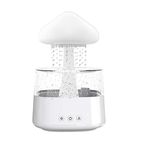 Rain Cloud Humidifier, Snuggling Cloud Rain Humidifier Raincloud Diffuser, Cute Raining Cloud Night Light Diffuser Aromatherapy Essential Oil Diffuser Micro Desk Fountain Gift for Mother (White)