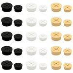 ELANE 30 Pcs Cable Cord Grommet Kits Flexible Rubber Desk Grommet Wire Grommets for Office, Furniture, Computer Accessories(3 Colors,2 Sizes)