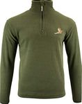 JACK PYKE Pheasant Motif Fleece Top Medium Green