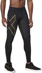 2XU Men's Elite MCS Compression Tights [Xform], Men, Mens Elite MCS Compression Tights [XFORM], Blk/Gld, Large