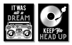 Brooke & Vine Hip Hop 90’s Music Posters Wall Art Prints (UNFRAMED 8x10) African American Vintage Retro Rap Rapper Funny Bathroom Wall Decor, Restroom, Posters (Hip Hop,It Was All A Dream Duo)