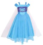 My Lil Princess Net Girl's Maxi Dress Elsaa New Dress Blue_24_5-6 Years