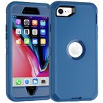 iPhone SE Case, droperprote 3-Layer iPhone SE 2020/2022 Case, [Hevay Duty][Drop-Proof][Shockproof] Hard Case for iPhone SE 2nd 3rd, 4.7 inch, Sea/Blue