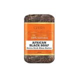 GLAFIRA African Black Soap with Extra Rich Shea Butter, 100% Natural, with Coconut Oil, Neem Extract, Sandalwood Extract, 200ml