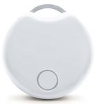 Smart Air Tracker Tag (iOS Only) Bluetooth Item Finder for Pets, Keys, Luggage, Wallets, Bags, Elderly - Compatible with Apple Find My (iOS Only - MFI Certified) - Spare Battery Included - White