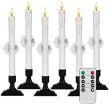 Homemory 6 Pcs Window Candles with 