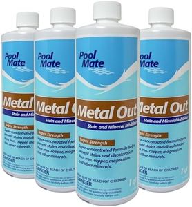 Pool Mate 1-2550-04 Metal Out Stain and Mineral Inhibitor for Swimming Pools,1-Quart, (Pack of 4)