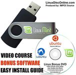 Linux Mint 21 LTS 64-Bit With Bonus DVD LINUX Training Courses + hours of Video Learning Lessons! LIVE Cinnamon Install USB 16Gb Bootable USB 64 Bit + Bonus Software & Linux Course DVD