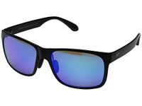 Maui Jim Men's and Women's Red Sands Polarized Rectangular Sunglasses, Matte Black/Blue Hawaii Polarized, Large