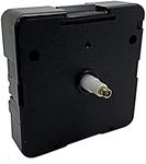 Standard UTS German Euroshaft Battery Clock Mechanism IEC R6+ Black Setting Wheel Replacement Mechanisms Suitable Junghans Replacement (13mm Shaft - Clock Faces Up to 2-4mm Thick)