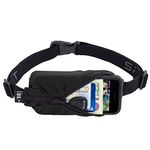 SPIbelt Running Belt: Adult Original Pocket - No-Bounce Running Belt for Runners, Athletes and Adventurers (Black with Black Zipper, 24" Through 47")