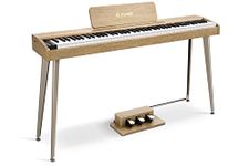 Donner 88 Key Digital Piano for Beginner, Electric Keyboard with Velocity-Sensitive Keys, 128 Voices, 83 Rhythms, 8 Reverb Effects, DDP-60 Piano Include 3 Piano Style Pedals, Power Supply, Stand