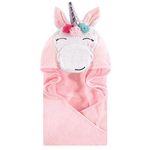 Hudson Baby Animal Face Hooded Towel, Whimsical Unicorn, One Size