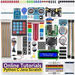 SunFounder Starter Kit for Raspberry Pi 5 4 B 3 B+ 400, 800+ Page Online Tutorials, Python C Java Scratch Node.js, 120+ Projects, 300 Items for Raspberry Pi Beginners