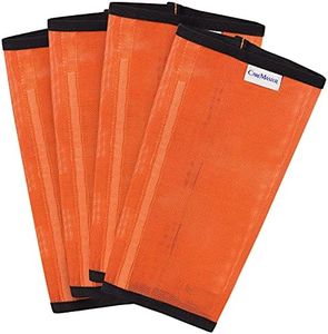 CareMaster Fine Mesh Fly Boots Loose Fitting & Non-Slip Horse Fly Leggings No More Horsefly Nuisance Greatly Reduce Stomping Breathable with Natural Air Flow (Set of 4) Vibrant Orange Large