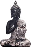 JORAE Seated Buddha Statue Buddhism Thai Meditating Home and Garden Decorative Sculpture Praying Collectibles Figurines, 9.5 Inches, Polyresin