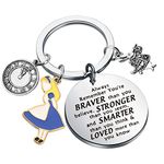 BAUNA Alice Gift Wonderland Keychain You’re Braver BFF Jewelry