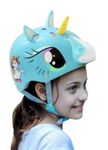 STREETJAM Magic Unicorn Cycling, Skateboarding & Skating Unisex Lightweight Helmet for Kids with Adjustable Straps & Dial, Soft Foam Inner Material, Hard Outer Shell, (5-8 Years, Cyan Blue)