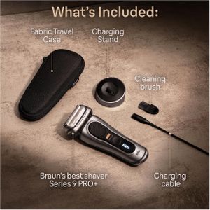 Braun Series 9 Pro Electric Shaver – Wet & Dry Foil Razor for Men
