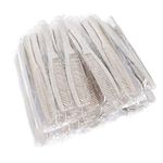 Wheat Straw Combs with Individually Wrapped, 7.1 Inch Bulk Disposable Hair Combs for Hotel, Salon, Travel and Homeless (50 Pack)