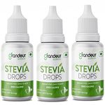 Grandeur Zero Colorie Sugar Free Stevia Drops, No Maltodextrin No Dextrose, For Keto Diet & Weight Watchers, Sugar Substitute - 40ml (1200 servings)(Pack of 3)