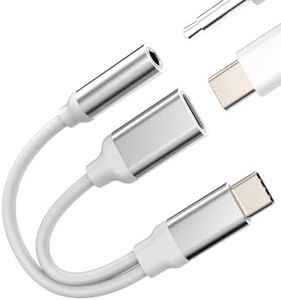 USB C to 3.5mm Headphone Jack Adapter for iphone(2 in 1)Type C Charging Cable Dongle for Samsung S23 Macbook Charger Accessories Car Stereo DAC AUX Audio Splitter for Apple 15Pro Max Plus for Ipad Pro