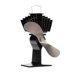 Ecofan 812EUKBX Heat Powered Wood Stove Fan, Nickel, Multilingual