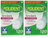 Polident Smokers Denture Cleanser 120 ea (Pack of 2)