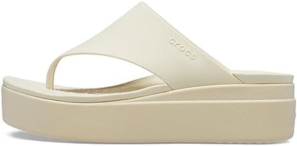 Crocs Women's Brooklyn Flip, Bone, US W7