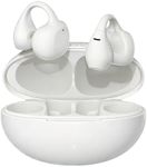 Essonio Open Ear Earbuds ENC AI Air Conduction Headphones 68H Playtime, Stereo Sound, Touch Control, Premium Clip-On Open-Ear Earphones for Office & Daily Use, White