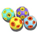 Dog Balls with Bell Sound, [4 Pack] Rubber Bouncy Fetch Ball for Puppies Small Dogs, 2” Interactive Pet Chew Toys